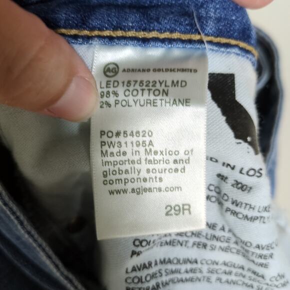 AG Adriano Goldschmied The Ex-Boyfriend Slim Jean Medium Wash Stretch Women's 29 - Picture 5 of 6